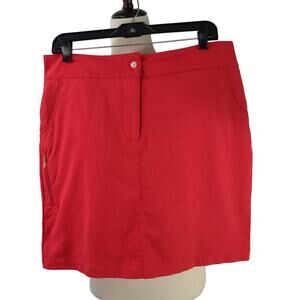 Antigua Activewear Red Skorts Shorts Golf Tennis Pickleball Pockets Size 10